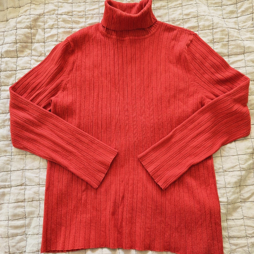 Cato Burnt Orange Rayon Blend Turtleneck Size 18/20W